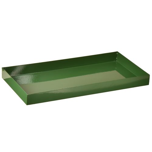 Metal decorative tray rectangular metal tray green 30×15cm