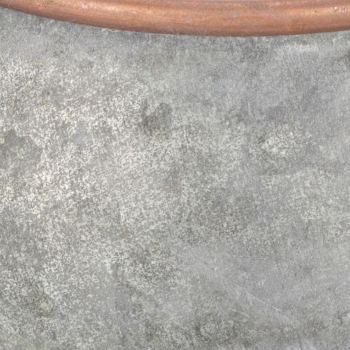 Metal decorative watering can, vintage country style, garden decoration, for planting, silver copper, L41cm Ø26cm H30cm | Floristik24.ie