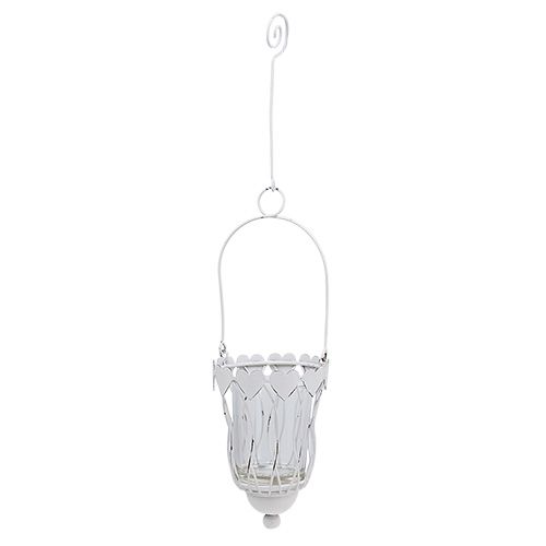 Floristik24 Metal lantern Ø7.5cm H12cm white