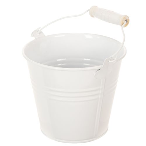 Product Metal buckets, white, Ø12cm, H10cm, 8 pieces