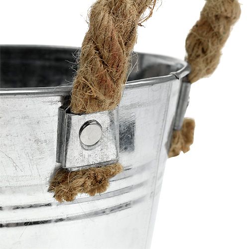 Product Tin bucket with rope handles glossy Ø16cm