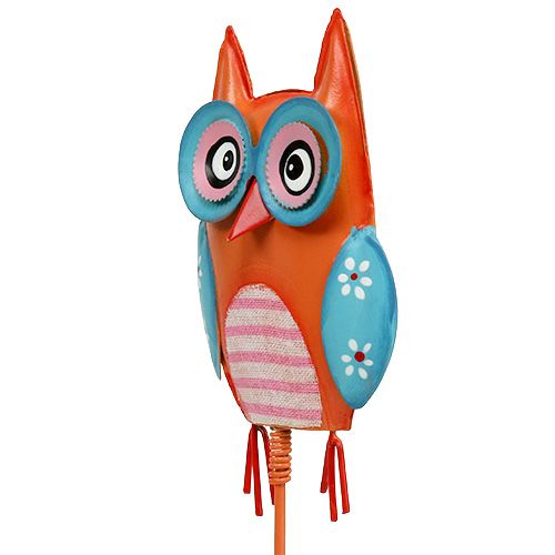 Floristik24 Metal owl 7cm on the wire sort. 4pcs