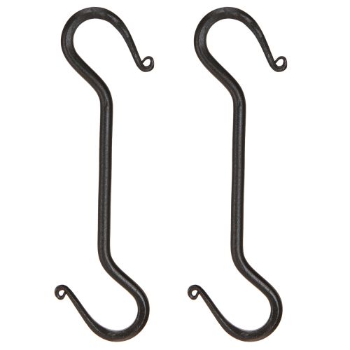 Floristik24 Metal Hook Black Hook for Decoration for Hanging 21cm 2pcs