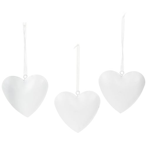 Product Heart pendants with floral patterns as wall decoration, 7cm, 6 pieces