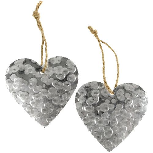 Floristik24 Metal heart for hanging 5.5cm 16 pcs