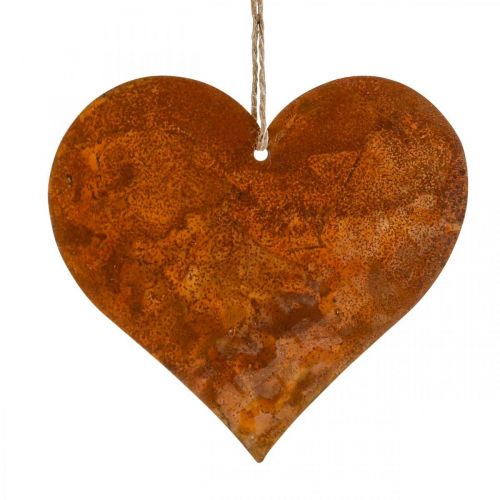 Floristik24 Metal hearts, decorative pendants, rust decoration 19×20 cm 4pcs