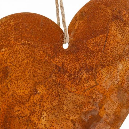 Floristik24 Metal hearts, decorative pendants, rust decoration 19×20 cm 4 pcs