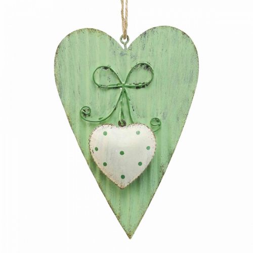 Floristik24 Metal heart, decorative heart for hanging, heart decoration H14.5cm 2pcs