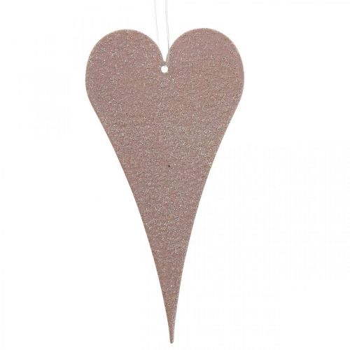Product Hanging Decoration Hearts for Hanging Orange/Purple 15cm 6 Pcs