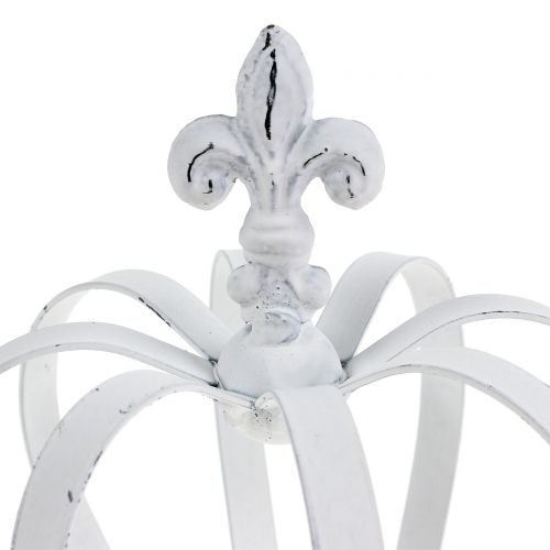Product Metal crown white Ø13cm H17,5cm