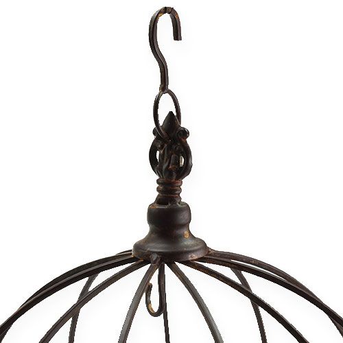 Product Metal crown for hanging rust brown Ø31cm H31cm