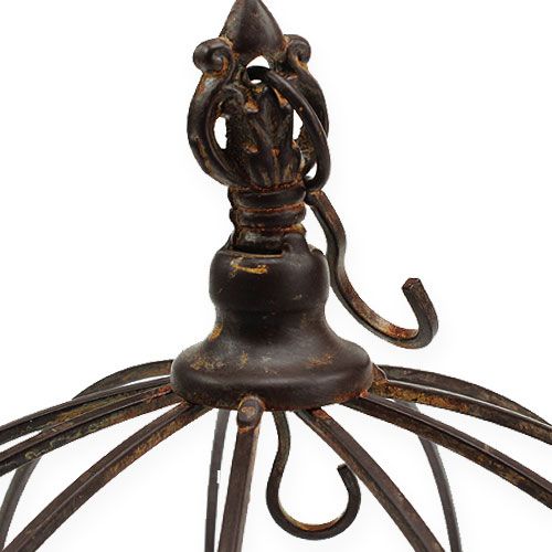 Product Metal crown for hanging rust brown Ø31cm H31cm