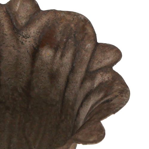 Floristik24 Metal Cup Antique Look Planter Grey Brown Ø10cm H9.5cm