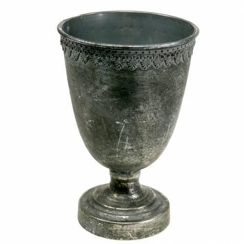 Floristik24 Metal cup silver antique H26cm Ø17cm