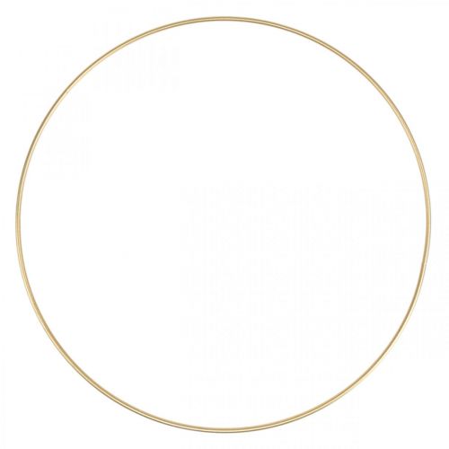Floristik24 Metal ring decor ring Scandi ring deco loop golden Ø25cm 4pcs