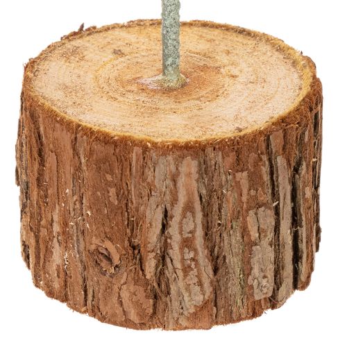 Decorative round ring on wooden base, metal, for dried flowers, 52cm | Floristik24.ie
