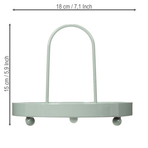 Product Decorative tray for use in the kitchen and to decorate the dining table, high handle, 18cm