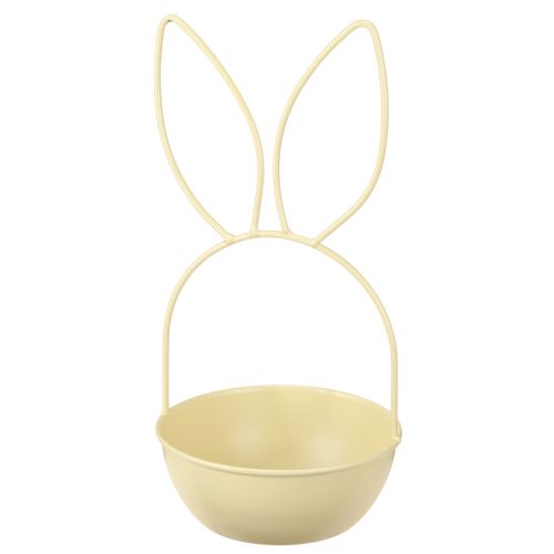 Product Easter basket with bunny ears, table decoration for Easter and spring awakening, 34cm, 1 set