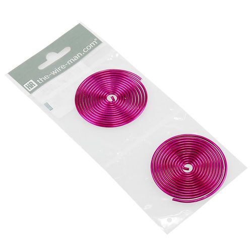 Floristik24 Metal snail wire snail pink 2mm 120cm 2pcs