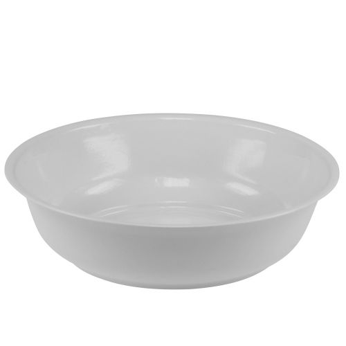 Floristik24 Metal bowl white bowl enamel look Ø25cm H7cm