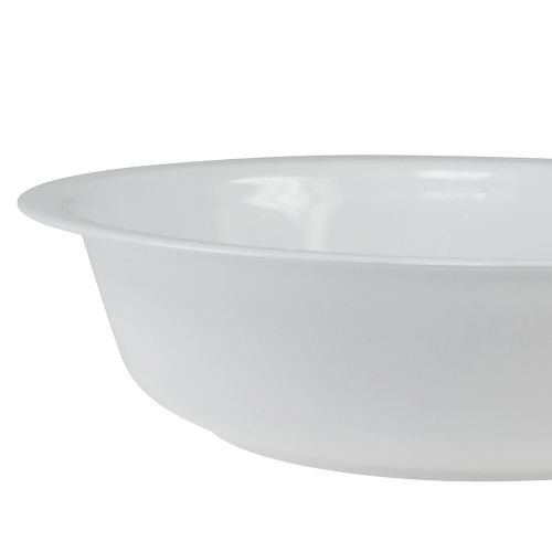 Product Metal bowl white bowl enamel look Ø36cm H9.5cm