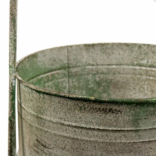 Floristik24 Metal stand with planters gray, green H68cm