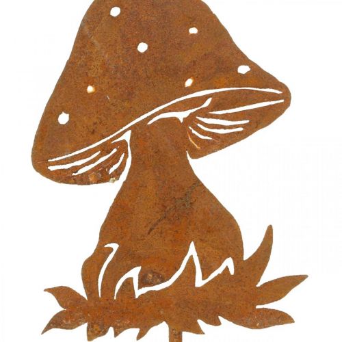 Floristik24 Garden stake mushroom rust fly agaric autumn decoration garden 47cm