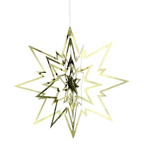 Floristik24 Metal star large to hang gold 24cm