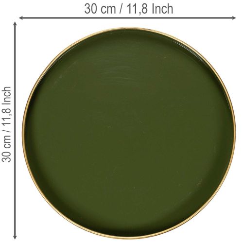 Decorative tray in green with