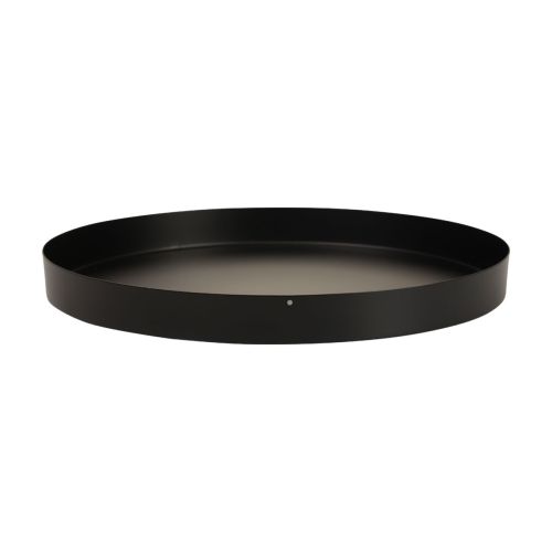 Floristik24 Metal Tray Round Candle Tray Black Ø20cm H2.5cm 2pcs