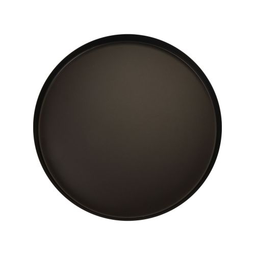 Metal Tray Round Candle Tray Black Ø20cm H2.5cm 2pcs | Floristik24.ie