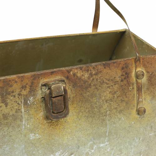 Product Planter bag metal gray / rust H16cm
