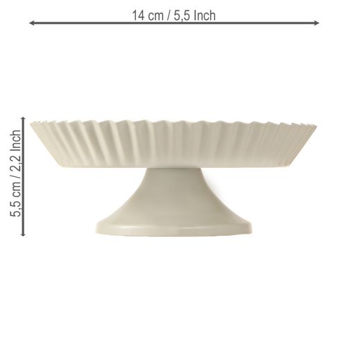 Floristik24 Metal plate gray decorative plate with base metal plate Ø14cm 2 pcs