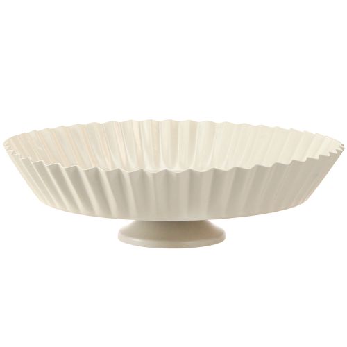 Floristik24 Metal plate grey retro decorative plate with base metal Ø24cm 2pcs