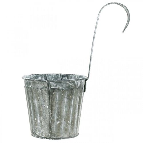 Floristik24 Decorative pot for hanging, metal vessel, balcony decoration, plant pot antique look Ø13cm