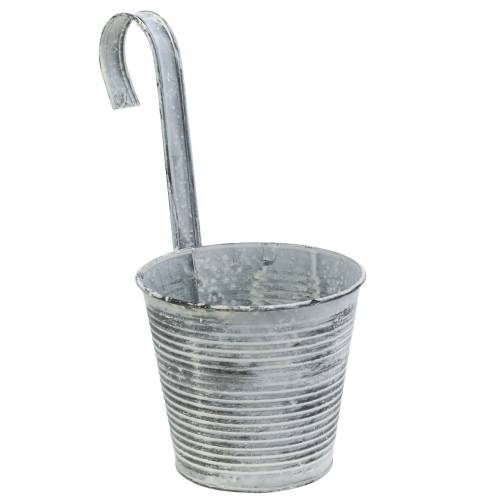 Floristik24 Flower pot for hanging metal antique cream Ø13cm H11.5cm