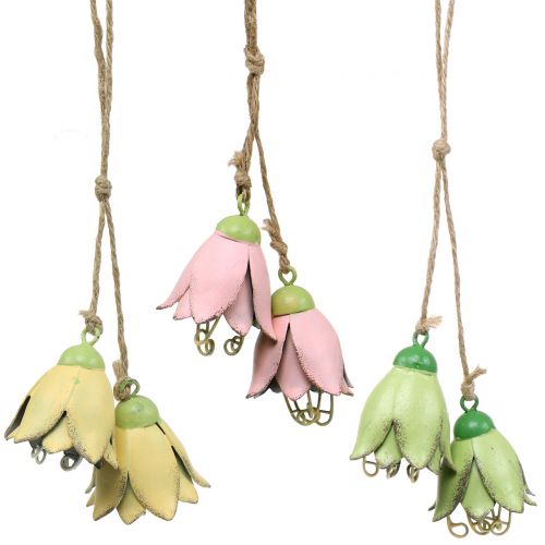 Floristik24 Deco hanger metal flowers tulip 6cm 3pcs