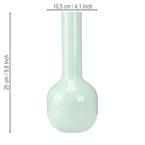Product Metal Vase Enamel Vase in Mint Green Ø10.5cm H25.5cm