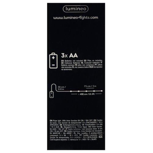 Product Micro LED light chain with cord indoor warm white 390cm