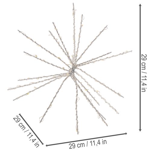 Decorative Polar Star LED light, warm white, with timer, outdoor, 29cm | Floristik24.ie
