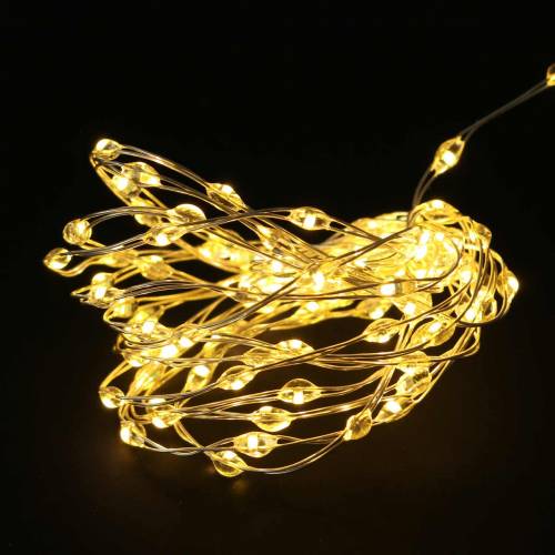 Product Light chain LED light wire with batteries warm white 100 1.59m