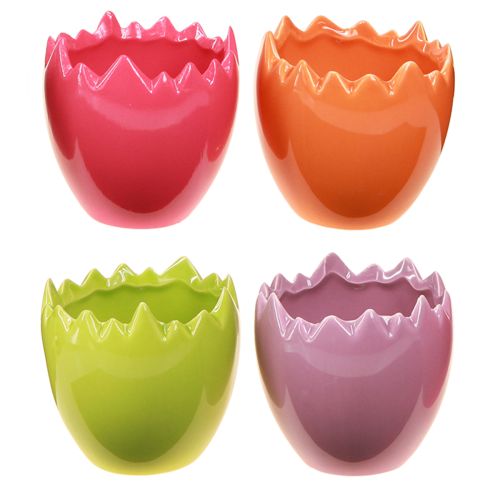 Floristik24 Mini Flowerpot Easter Egg Colorful Eggs Vases Pastel 8.5cm 4 Pcs