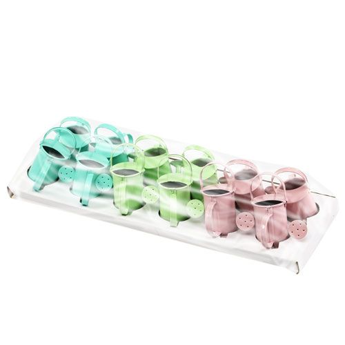 Floristik24 Mini watering cans pastel assort. Ø4cm 12pcs