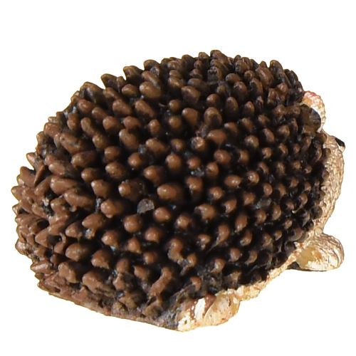 Mini hedgehog decoration figures autumn hand-painted 4×2.5×2cm 6 pieces | Floristik24.ie