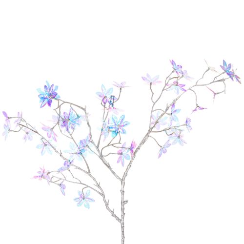 Artificial flowering branch with iridescent blossoms, 80cm buy online | Floristik24.ie