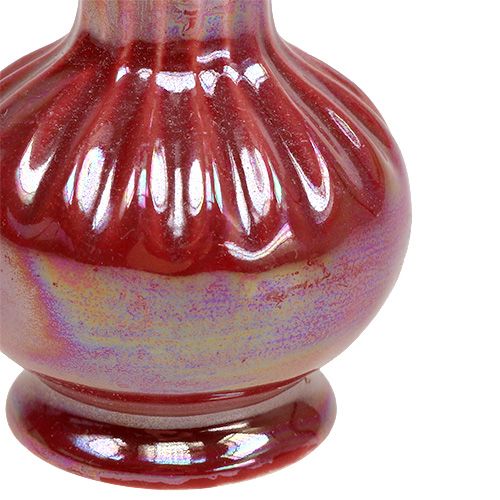 Floristik24 Mini vase Ø5cm H10cm mother-of-pearl red 6pcs