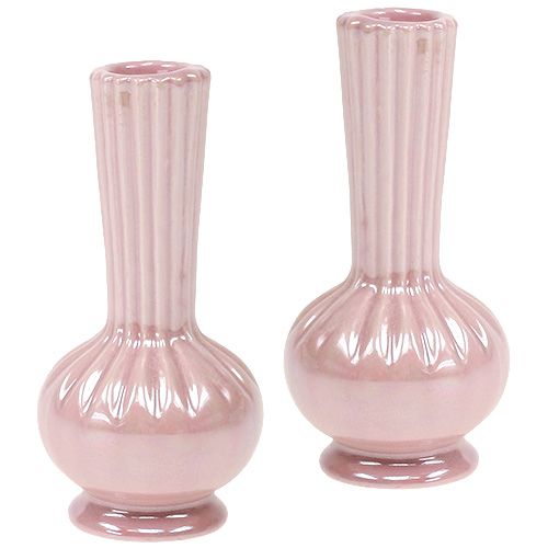 Mini vase mother of pearl pink Ø5cm H10cm 6pcs
