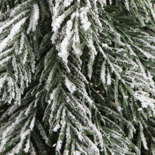 Floristik24 Mini Christmas Tree Snowed Green White with Base H60cm