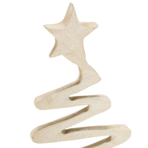 Product Mini Christmas tree, metal decoration, clay look, beige, H30cm