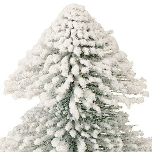 Floristik24 Mini Christmas tree illuminated LED fir with snow 28cm